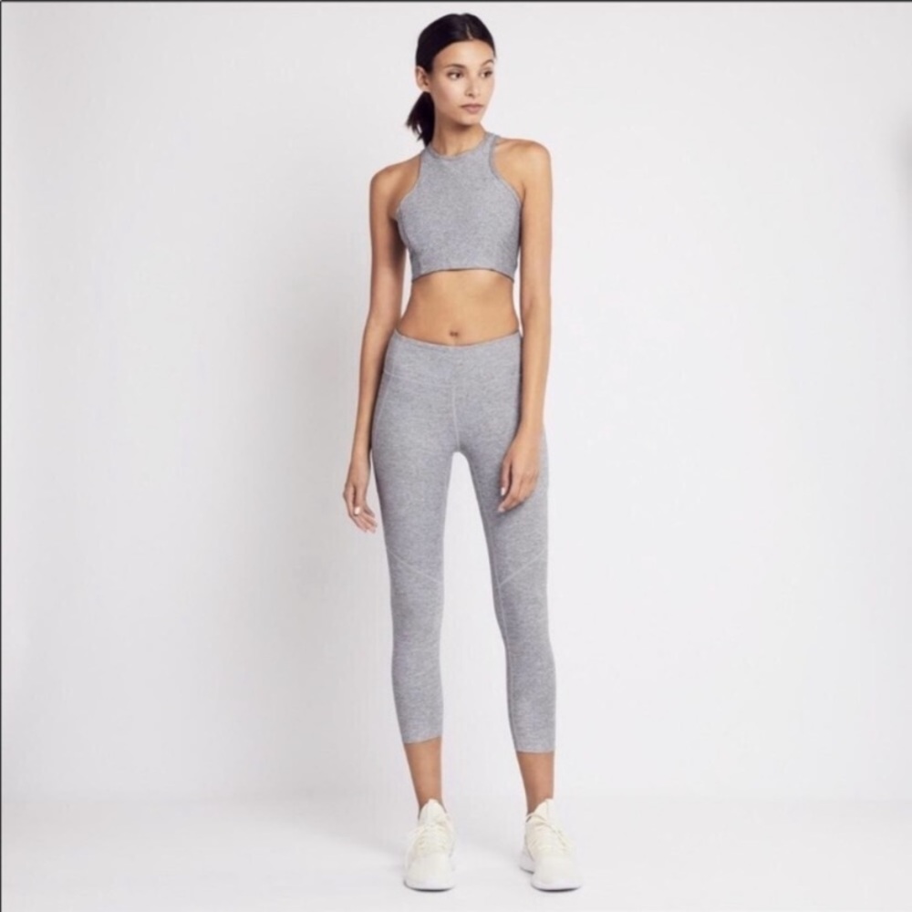 Outdoor Voices Warm Up Heather Grey Crop Leggings